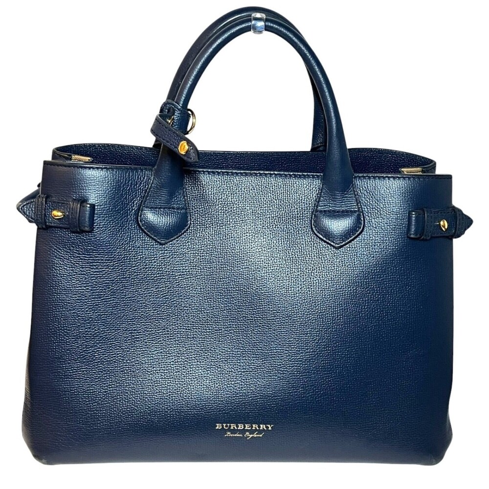 Burberry Banner Medium Handbag, Leather & Canvas, 4023696